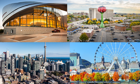 images of Charlotte, Rosemont, Montreal, & Toronto